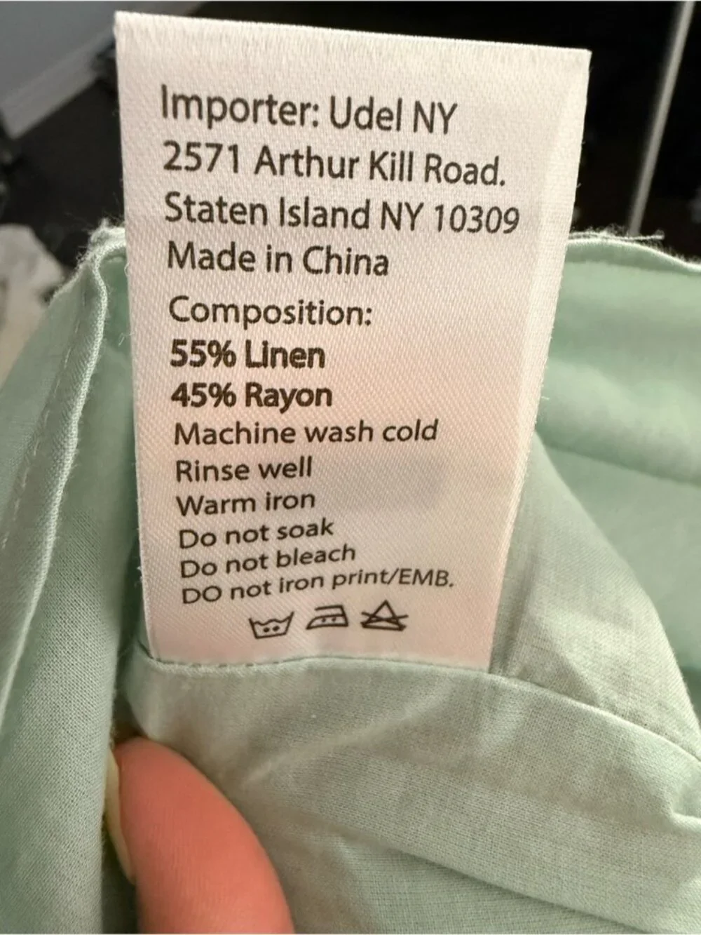 NWOT Udel New York Linen Sleeveless Mint Midi Dress with Pink Bow Details size M